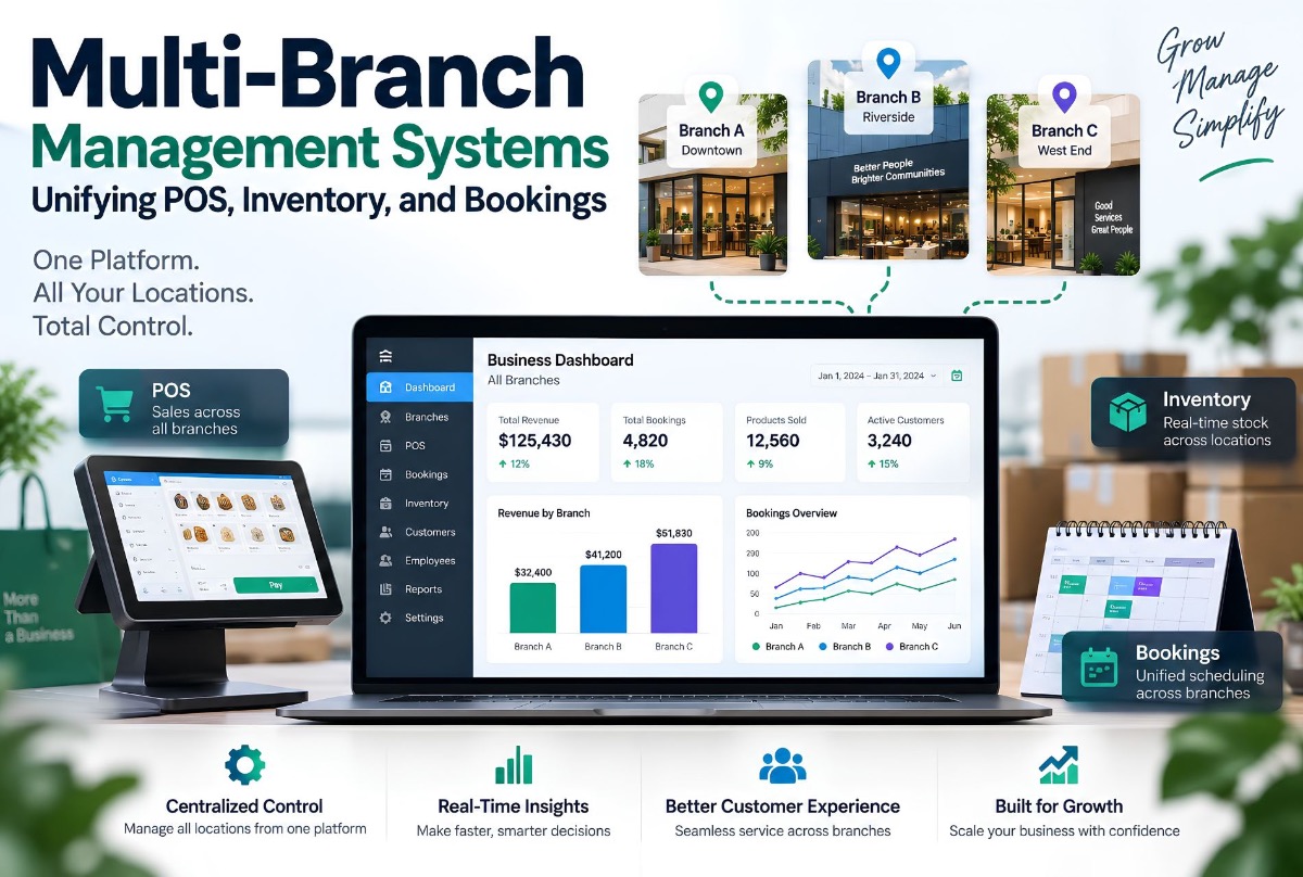 Multi-Branch Management Systems: Unifying POS, Inventory, and Bookings