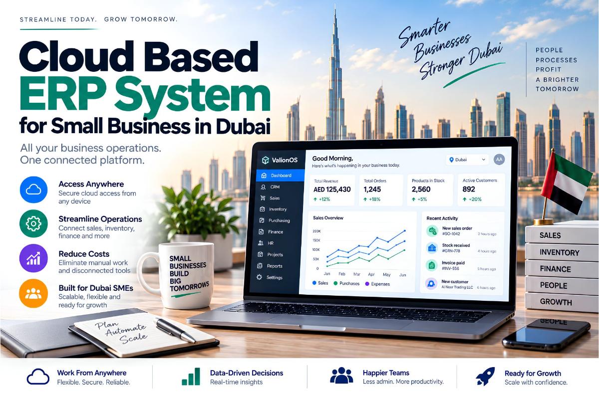 Cloud-Based ERP for Small Businesses in Dubai: Features, Costs, and How to Choose