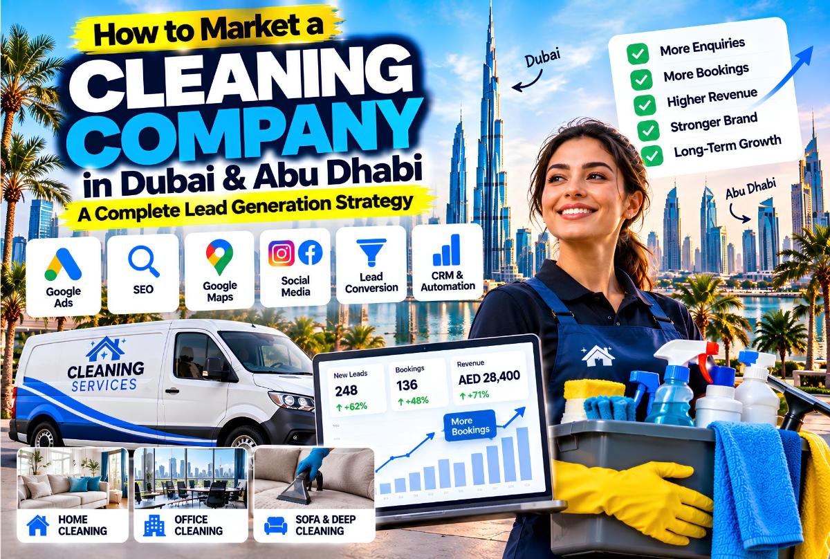 How to Market a Cleaning Company in Dubai & Abu Dhabi: A Complete Lead Generation Strategy