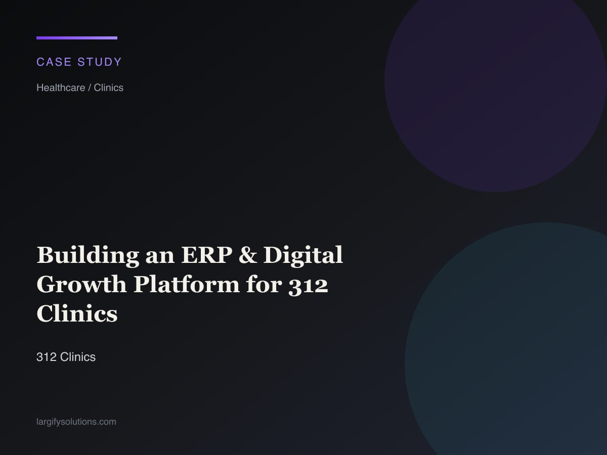 Building an ERP & Digital Growth Platform for 312 Clinics